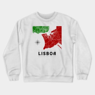 Lisboa Portugal MAP Crewneck Sweatshirt